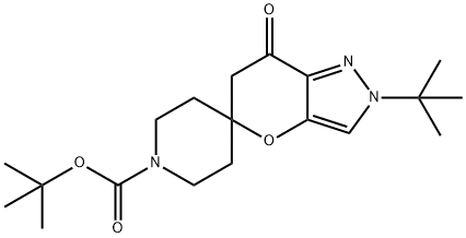 tert-butyl 2'-tert-butyl-7'-oxo-6',7'-dihydro-2'H-spiro[piperidine-4,5'-pyrano[3,2-c]pyrazole]-1-carboxylate