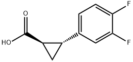 (1R,2R)-2-(3,4-difluorophenyl)cyclopropanecarboxylic acid Structural