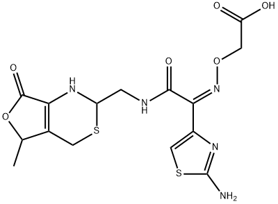 2-[[(Z)-[1-(2-aMino-4-thiazolyl)-2-[[[(2R,5RS)-5-Methyl-7-oxo-1,2,5,7-tetrahydro-4H-furo[3,4-d][1,3]thiazin-2-yl]Methyl]aMino]-2-oxoethylidene]aMino]oxy]acetic Acid Structural