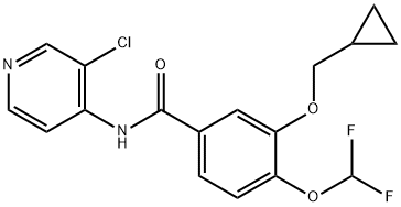 N-(3-Chloropyridin-4-yl)-3-(cyclopropylMethoxy)-4-(difluoroMethoxy)benzaMide Structural Picture