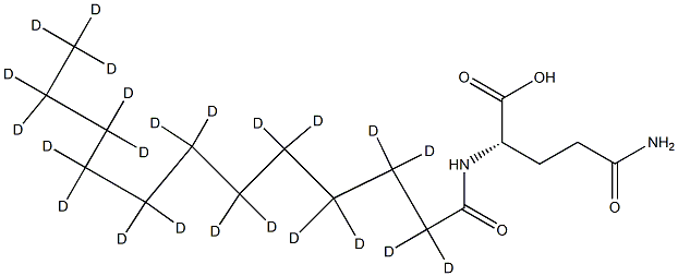 N2-(1-Oxododecyl-d23)-L-glutaMine Structural
