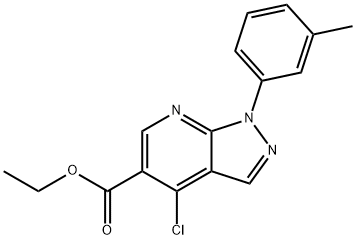 Ethyl 4-Chloro-1-M-Tolyl-1H-Pyrazolo[3,4-B]Pyridine-5-Carboxylate Structural