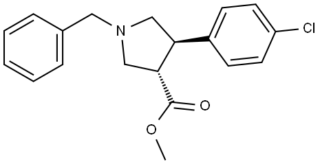 Trans-Methyl 1-benzyl-4-(4-chlorophenyl)pyrrolidine-3-carboxylate Structural