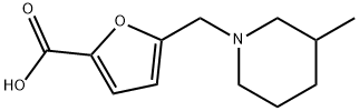 5-[(3-methylpiperidin-1-yl)methyl]-2-furoic acid Structural