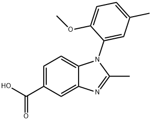 1-(2-methoxy-5-methylphenyl)-2-methyl-1H-benzimidazole-5-carboxylic acid Structural