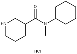 N-Cyclohexyl-N-methyl-3-piperidinecarboxamidehydrochloride Structural