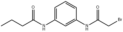 N-{3-[(2-Bromoacetyl)amino]phenyl}butanamide Structural
