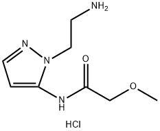 N-[2-(2-Amino-ethyl)-2H-pyrazol-3-yl]-2-methoxy-acetamide dihydrochloride Structural