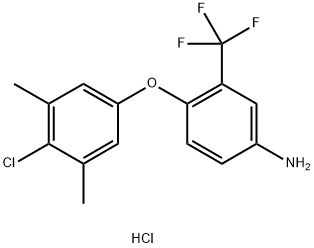 4-(4-CHLORO-3,5-DIMETHYLPHENOXY)-3-(TRIFLUOROMETHYL)ANILINE HYDROCHLORIDE Structural