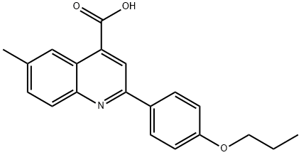 6-METHYL-2-(4-PROPOXYPHENYL)QUINOLINE-4-CARBOXYLIC ACID Structural