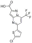 5-(5-Chlorothien-2-yl)-7-(trifluoromethyl)-pyrazolo[1,5-a]pyrimidine-2-carboxylic Structural