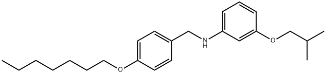 N-[4-(Heptyloxy)benzyl]-3-isobutoxyaniline Structural