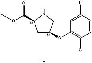 Methyl (2S,4S)-4-(2-chloro-5-fluorophenoxy)-2-pyrrolidinecarboxylate hydrochloride Structural