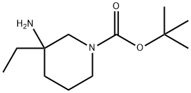 tert-Butyl 3-amino-3-ethylpiperidine-1-carboxylate Structural