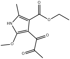 Ethyl 5-methoxy-2-methyl-4-pyruvoyl-1H-pyrrole-3-carboxylate Structural