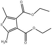 Diethyl 2-amino-5-methylthiophene-3,4-dicarboxylate Structural