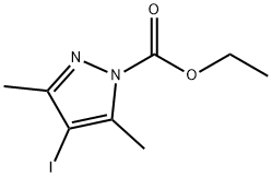Ethyl 4-iodo-3,5-dimethyl-1H-pyrazole-1-carboxylate Structural