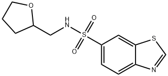 N-(Tetrahydrofuran-2-ylmethyl)-1,3-benzothiazole-6-sulfonamide Structural
