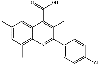 2-(4-CHLOROPHENYL)-3,6,8-TRIMETHYLQUINOLINE-4-CARBOXYLIC ACID