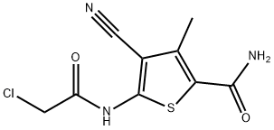 5-[(CHLOROACETYL)AMINO]-4-CYANO-3-METHYLTHIOPHENE-2-CARBOXAMIDE Structural