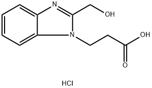 3-(2-HYDROXYMETHYL-BENZOIMIDAZOL-1-YL)-PROPIONICACID HYDROCHLORIDE Structural