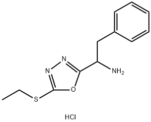 1-(5-Ethylsulfanyl-[1,3,4]oxadiazol-2-yl)-2-phenyl-ethylamine hydrochloride