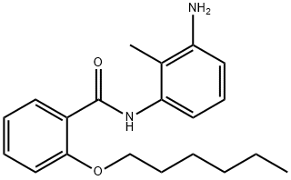 N-(3-Amino-2-methylphenyl)-2-(hexyloxy)benzamide Structural