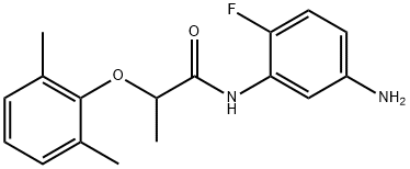 N-(5-Amino-2-fluorophenyl)-2-(2,6-dimethylphenoxy)propanamide Structural
