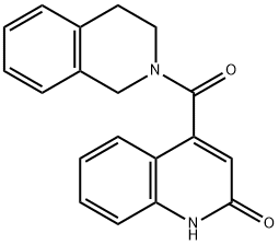 isoquinoline, 1,2,3,4-tetrahydro-2-[(2-hydroxy-4-quinoliny Structural
