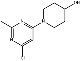 1-(6-Chloro-2-methylpyrimidin-4-yl)-4-hydroxypiperidine Structural