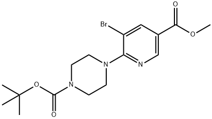 tert-Butyl 4-[3-bromo-5-(methoxycarbonyl)pyridin-2-yl]piperazine-1-carboxylate