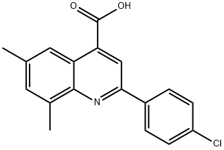 2-(4-CHLOROPHENYL)-6,8-DIMETHYLQUINOLINE-4-CARBOXYLIC ACID Structural