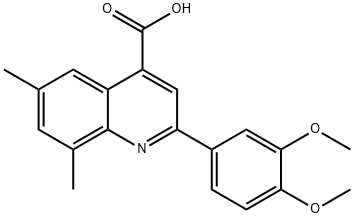 2-(3,4-DIMETHOXYPHENYL)-6,8-DIMETHYLQUINOLINE-4-CARBOXYLIC ACID Structural