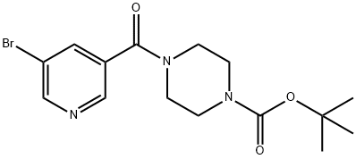 tert-butyl 4-[(5-bromo-3-pyridinyl)carbonyl]tetrahydro-1(2H)-pyrazinecarboxylate