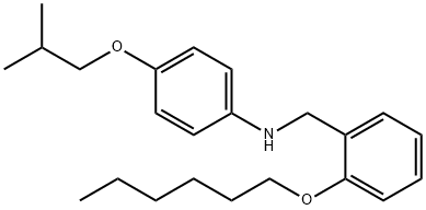 N-[2-(Hexyloxy)benzyl]-4-isobutoxyaniline Structural