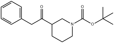 tert-Butyl 3-(phenylacetyl)piperidine-1-carboxylate Structural