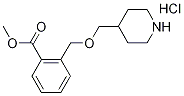 Methyl 2-[(4-piperidinylmethoxy)methyl]benzoatehydrochloride Structural