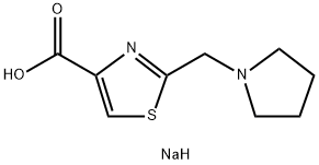 Sodium 2-(pyrrolidin-1-ylmethyl)-1,3-thiazole-4-carboxylate Structural