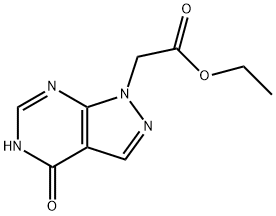 Ethyl (4-oxo-4,5-dihydro-1H-pyrazolo-[3,4-d]pyrimidin-1-yl)acetate Structural