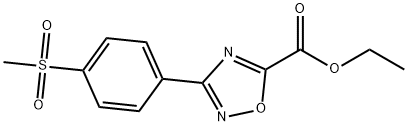 Ethyl 3-[4-(methylsulfonyl)phenyl]-1,2,4-oxadiazole-5-carboxylate Structural