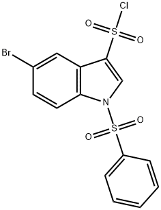 5-BROMO-1-(PHENYLSULFONYL)INDOLE-3-SULFONYLCHLORIDE