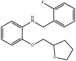 N-(2-Fluorobenzyl)-2-(tetrahydro-2-furanylmethoxy)aniline Structural