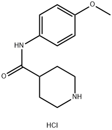 N-(4-Methoxyphenyl)-4-piperidinecarboxamidehydrochloride Structural