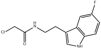 acetamide, 2-chloro-N-[2-(5-fluoro-1H-indol-3-yl)ethyl]- Structural