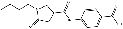 benzoic acid, 4-[[(1-butyl-5-oxo-3-pyrrolidinyl)carbonyl]a Structural