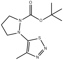 tert-Butyl 2-(4-methyl-1,2,3-thiadiazol-5-yl)pyrazolidine-1-carboxylate Structural
