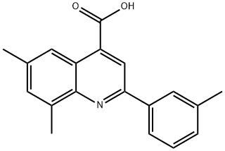 6,8-DIMETHYL-2-(3-METHYLPHENYL)QUINOLINE-4-CARBOXYLIC ACID Structural