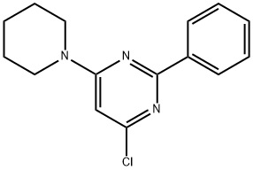 4-chloro-2-phenyl-6-piperidinopyrimidine Structural