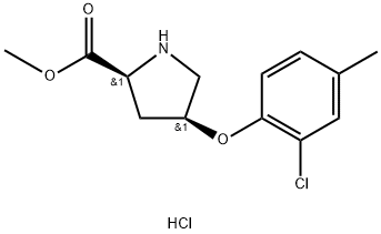 Methyl (2S,4S)-4-(2-chloro-4-methylphenoxy)-2-pyrrolidinecarboxylate hydrochloride Structural