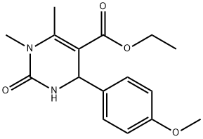 Ethyl 4-(4-methoxyphenyl)-1,6-dimethyl-2-oxo-1,2,3,4-tetrahydro-5-pyrimidinecarboxylate Structural